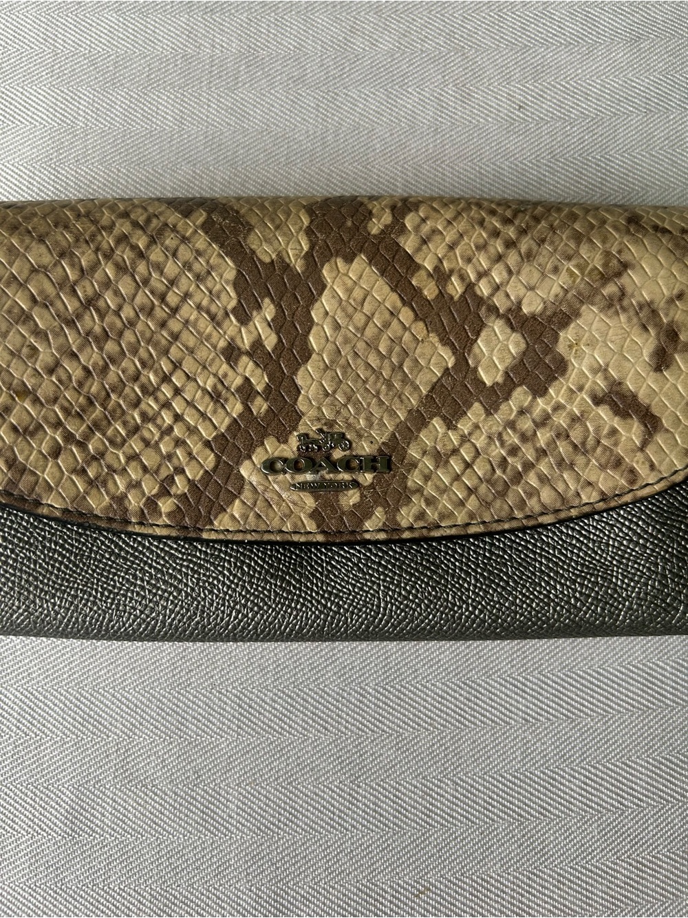 Coach Prairie Satchel + Matching Wallet - Chalk/Python Print - Picture 5 of 10